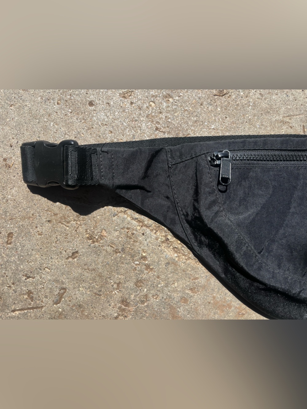 BAGGU Black CRESCENT FANNY